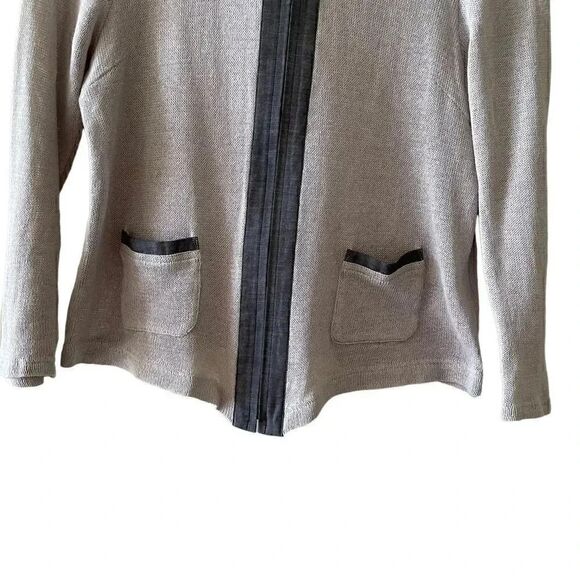 2 for $30 Tabit Front Zipper Lightweight Color Black Sweater SZ L - Picture 10 of 10